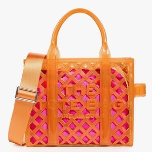 Marc Jacobs Vibrant Orange and Pink Jelly Tote NWT